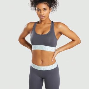 Gymshark Fit Sports Bra in Light Green/Gray